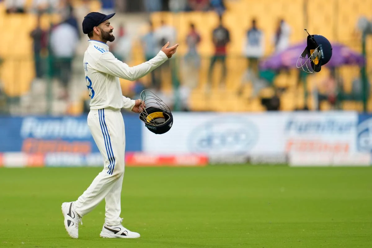 Virat Kohli Ignites Chinnaswamy Crowd on Day 5 as India Battles New Zealand in Thrilling Test Match Finale