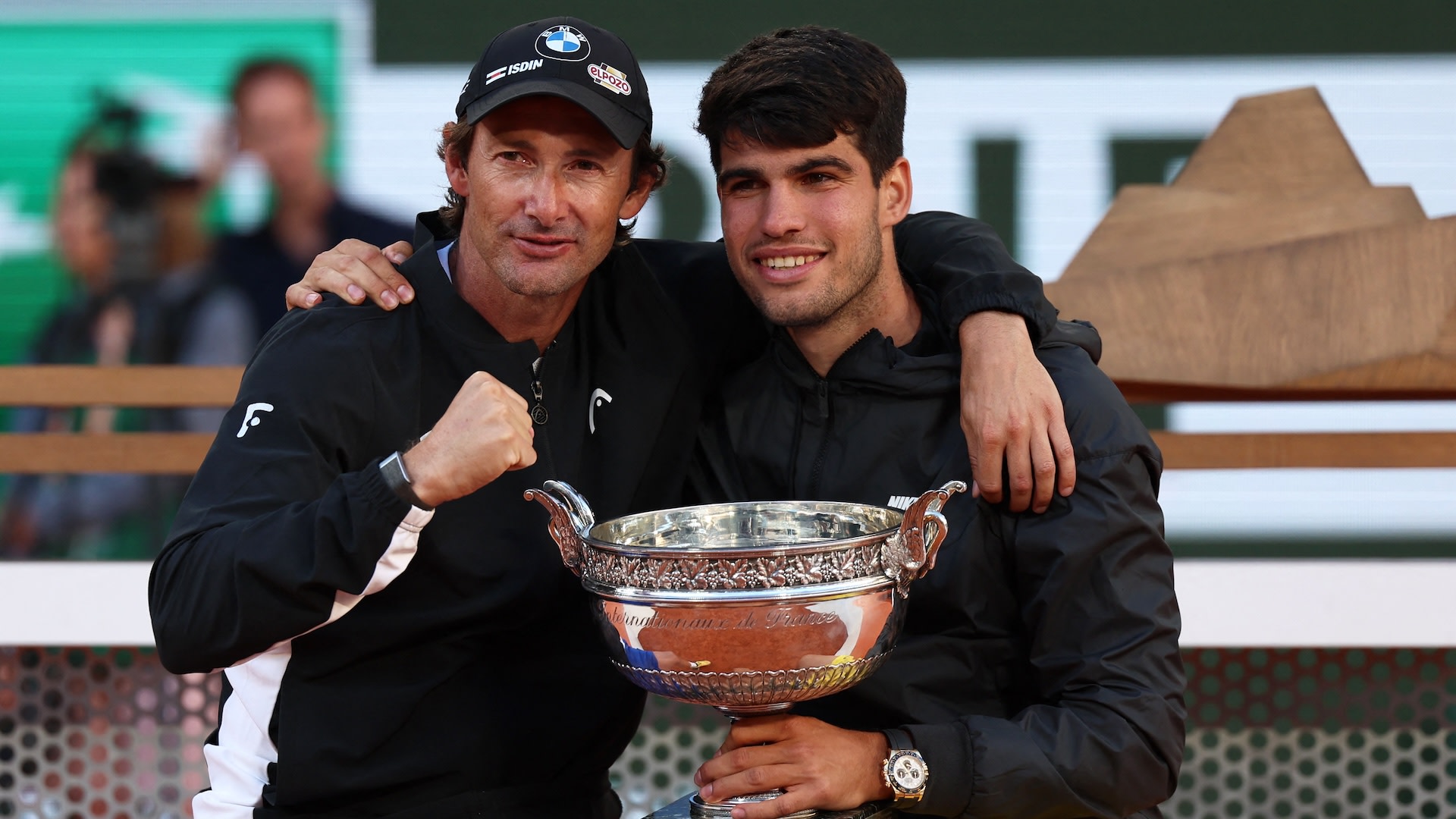 Watch Carlos Alcaraz and Coach Juan Carlos Ferrero Share a Fun Moment at Shanghai Masters