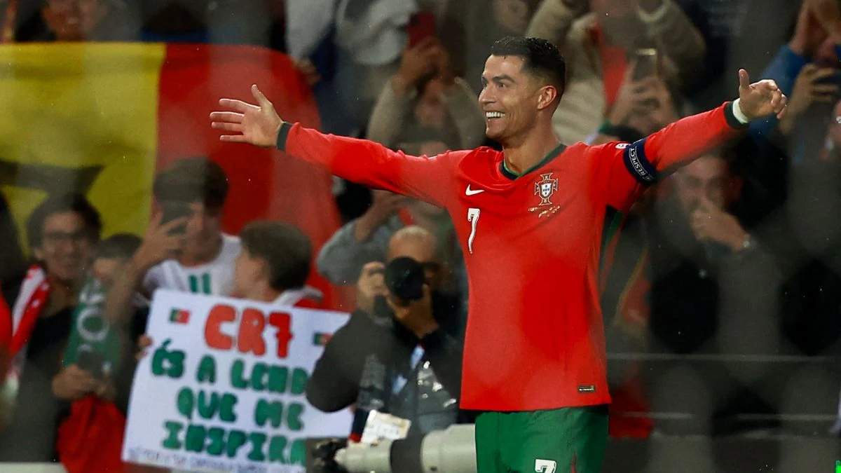 Cristiano Ronaldo’s Jaw-Dropping Overhead Kick Leads Portugal to a Stunning 5-1 Victory Over Poland in UEFA Nations League