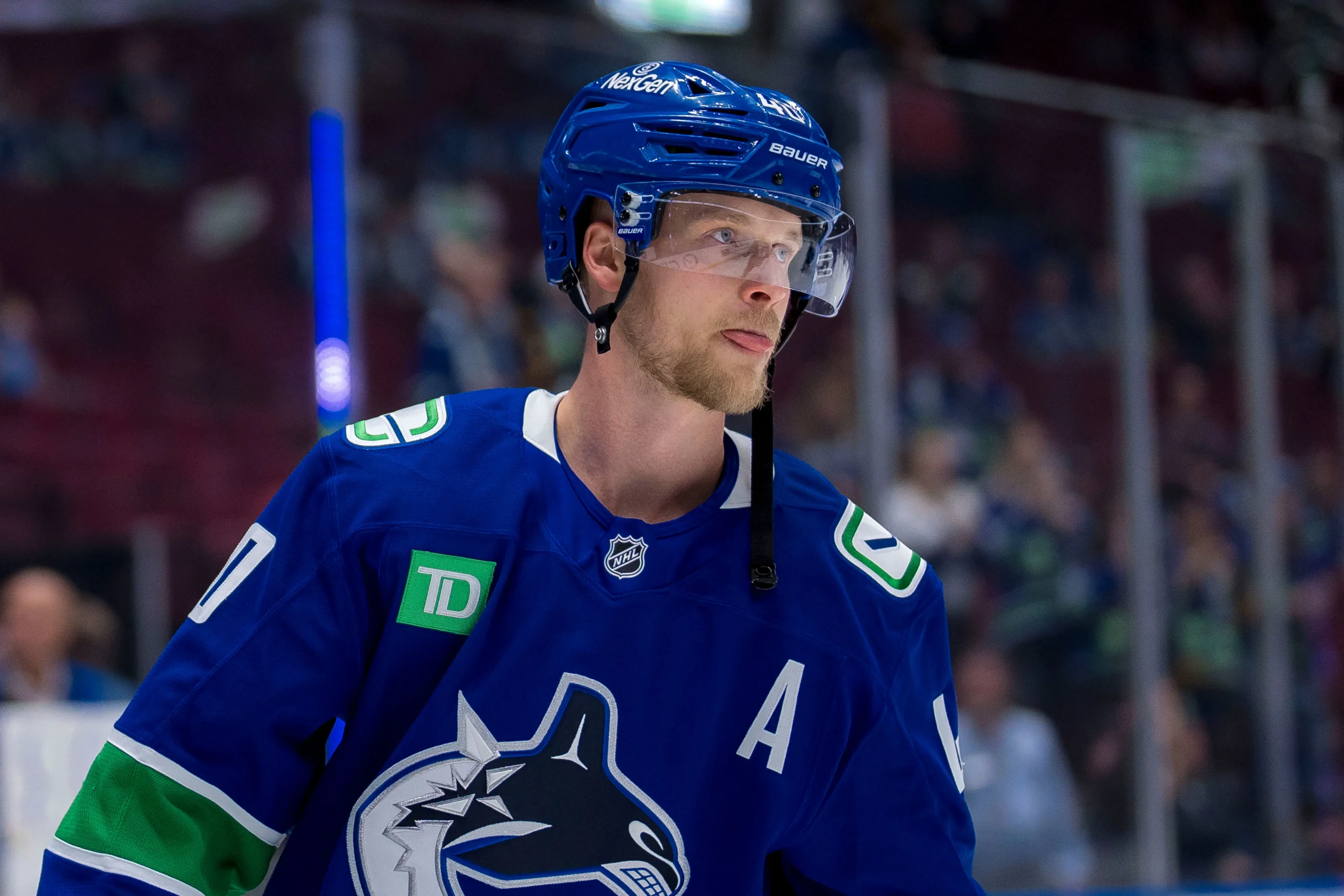 Canucks Star Elias Pettersson Lights Up the Game with Two Goals, Despite Injury Scare Against Sharks