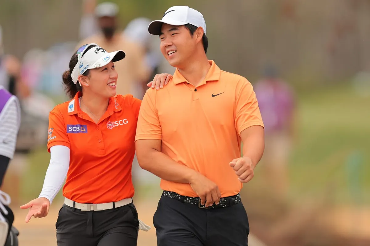 Golf Stars Tom Kim and Jeeno Thitikul Share a Funny Outfit Mix-Up at the Grant Thornton Tournament