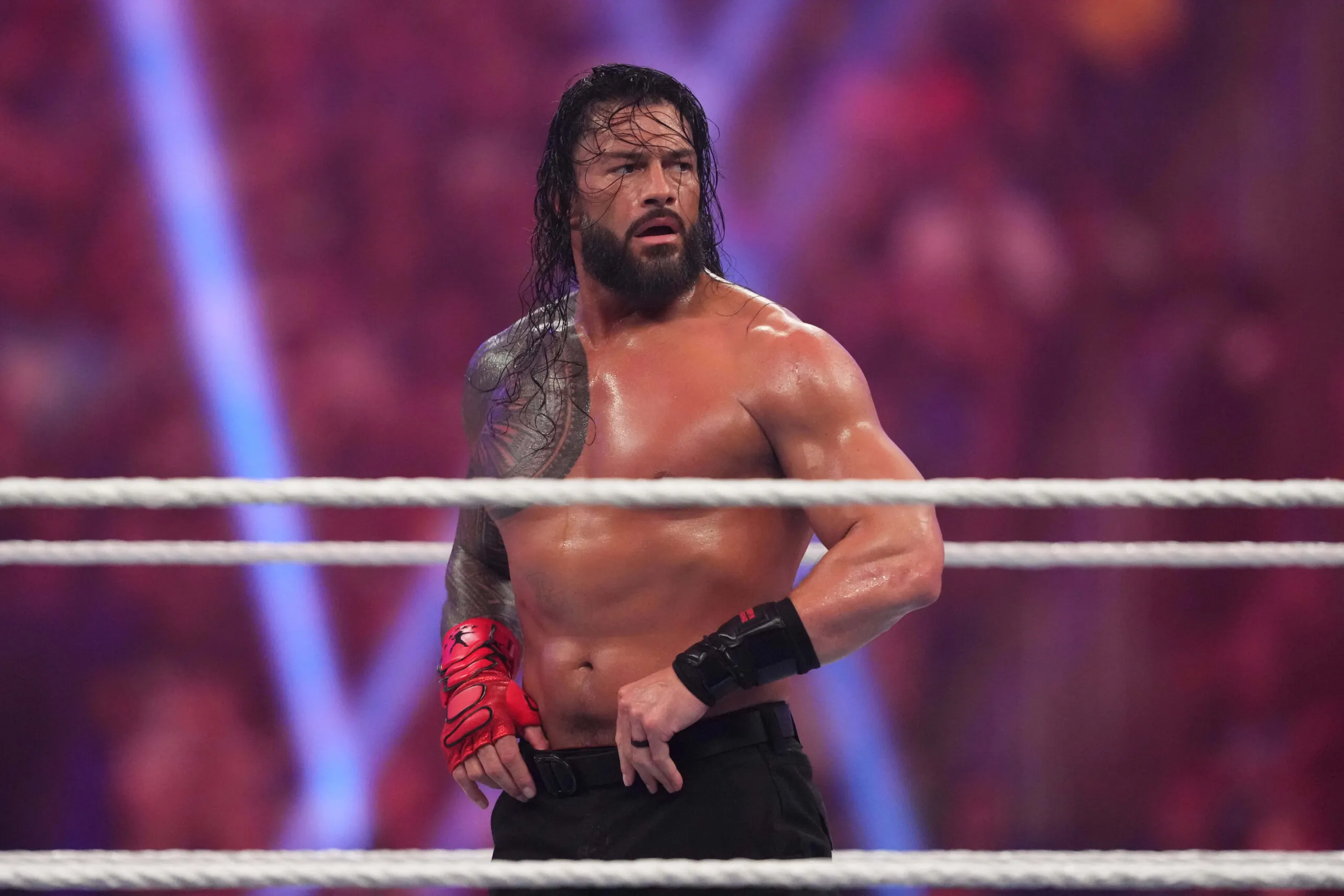 Roman Reigns Dedicates His Big Win to Kobe Bryant in WWE's Netflix Premiere at Intuit Dome