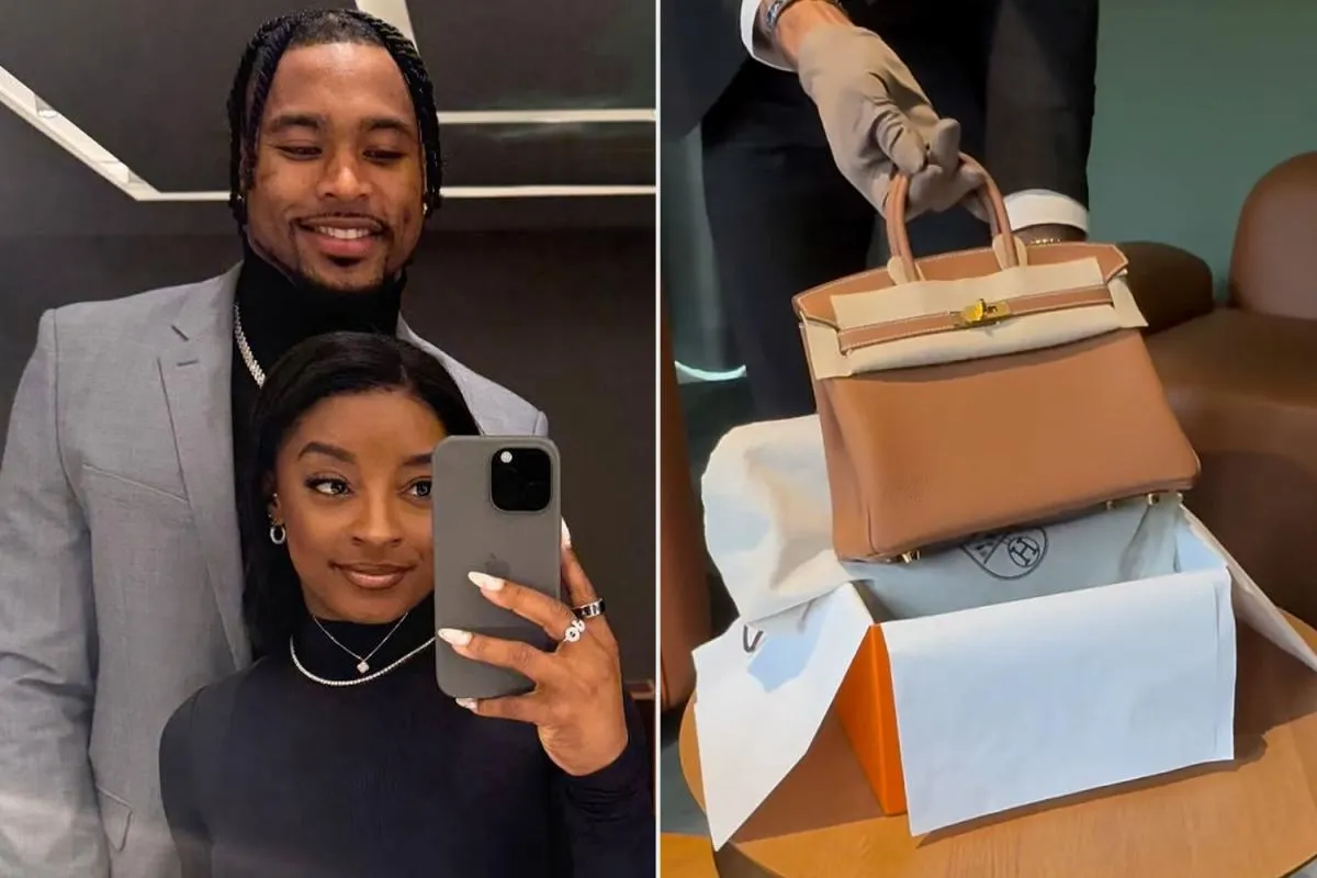 Simone Biles Stuns in $27,500 Birkin Bag as She and Husband Jonathan Owens Enjoy Dreamy Swiss Vacation