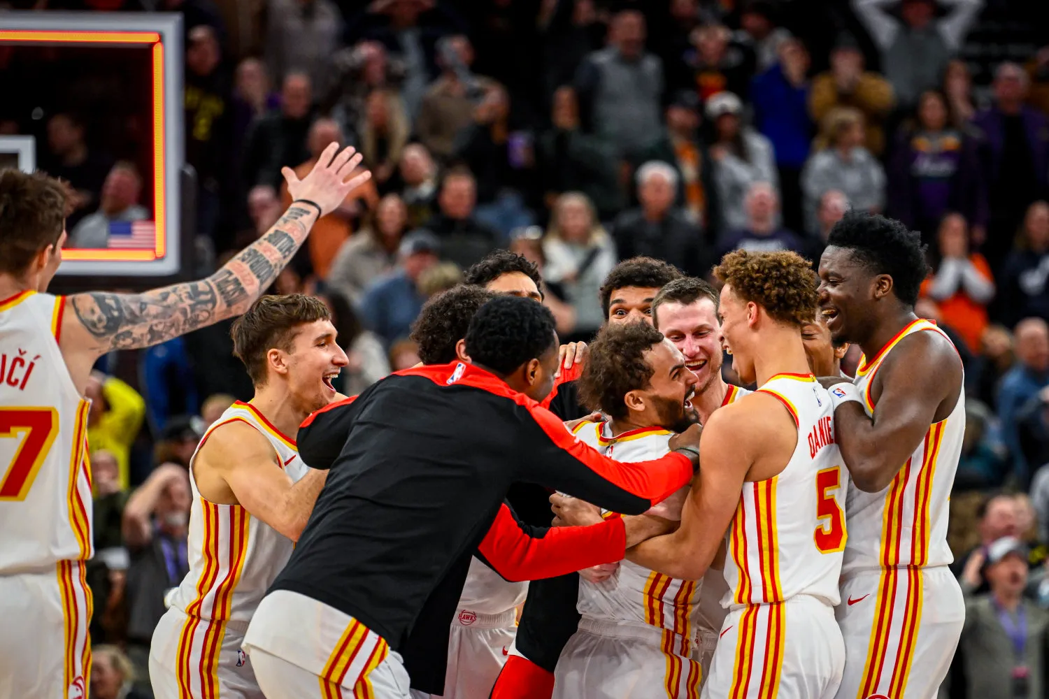 Watch Trae Young Hit Incredible Last-Second Shot to Win Game for Atlanta Hawks Against Utah Jazz