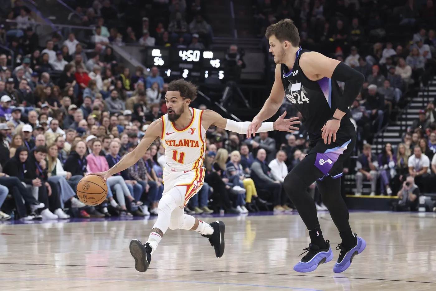 Watch Trae Young Hit Incredible Last-Second Shot to Win Game for Atlanta Hawks Against Utah Jazz