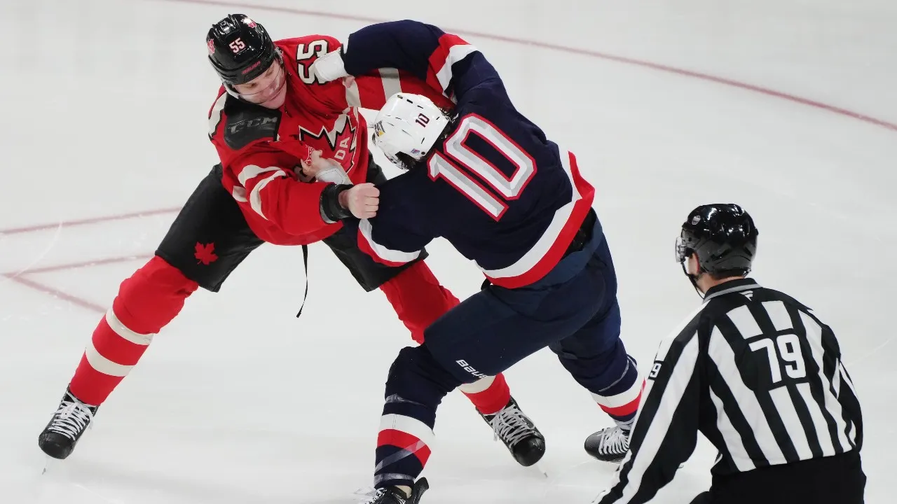 USA vs. Canada Turns Into All-Out Brawl in 4 Nations Face-Off – Three Fights Erupt in Just Nine Seconds